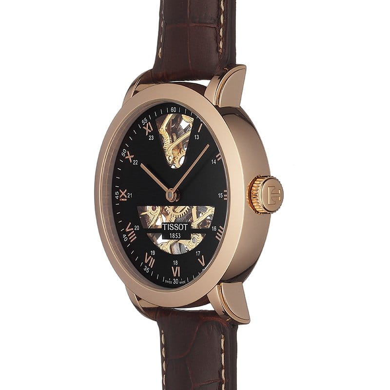 Tissot Tissot Sculpture Line Mechanical 18K Gold T71.8.471.53, t gold швейцария мужские часы на браслете кожаный боковой вид